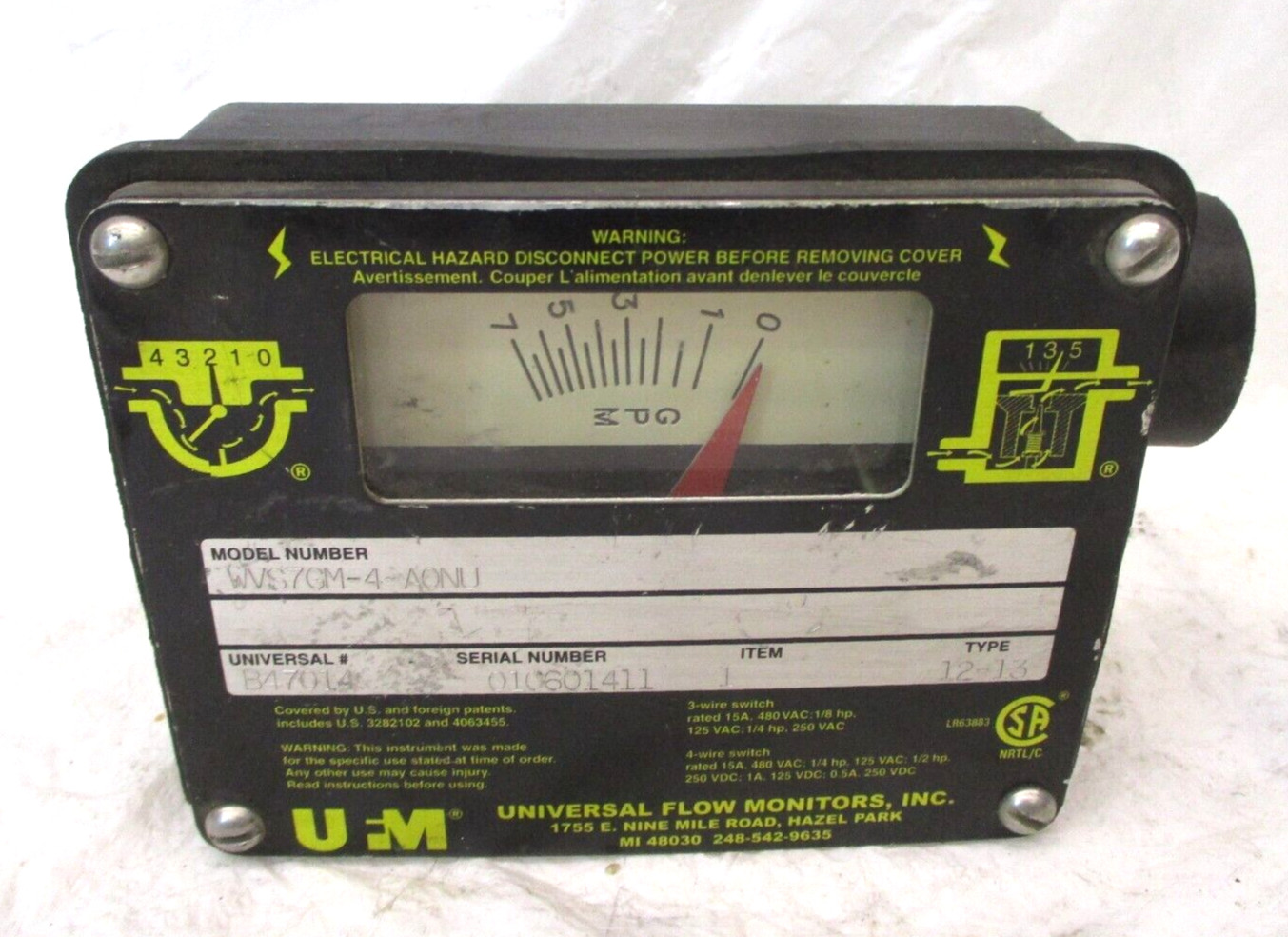 UFM WVS7GM-4-A0NU A6943WVS