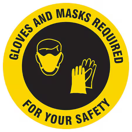 Zoro Select Hwb784t1212 Safety Sign, 12 In H, 12 In W, Plastic, Circle,,