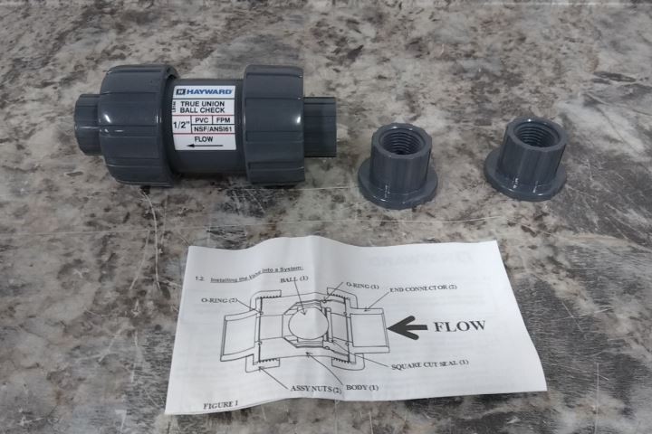 Hayward TC10050ST 12 Pk 1/2 In FNPT x Socket Connection 6 GPM Check Valve