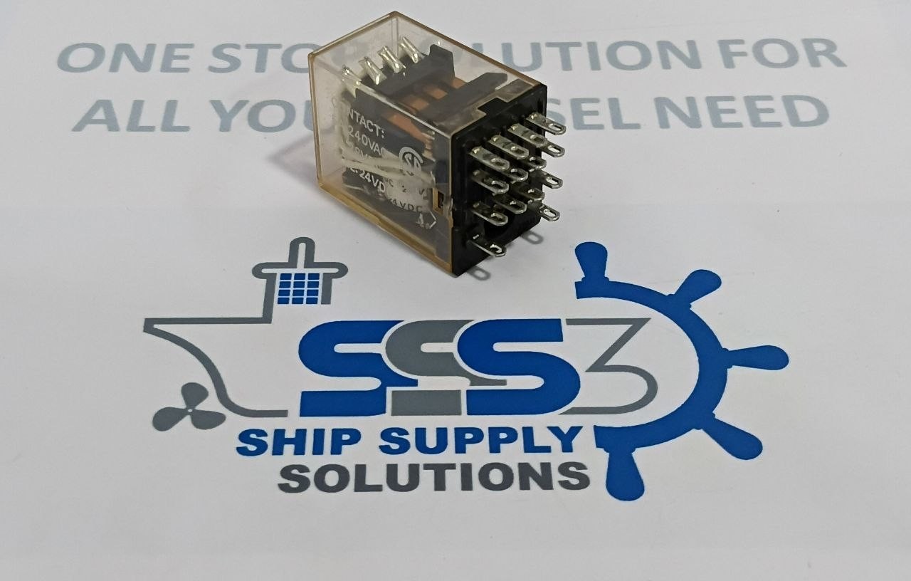 Omron MY4N-D2 Auxiliary Relay Coil Volt. 24VDC, 5A 240VAC 5A 28VDC (Unused New)
