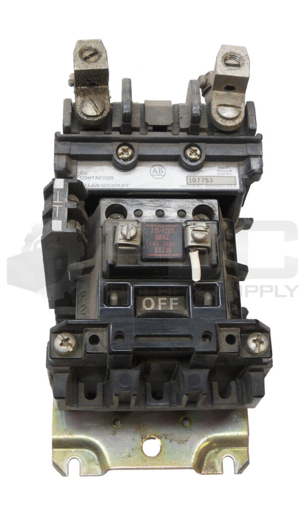 ALLEN BRADLEY 107753 DC CONTACTOR W/ CB236 COIL W/ 40495-458-04 CONTACT