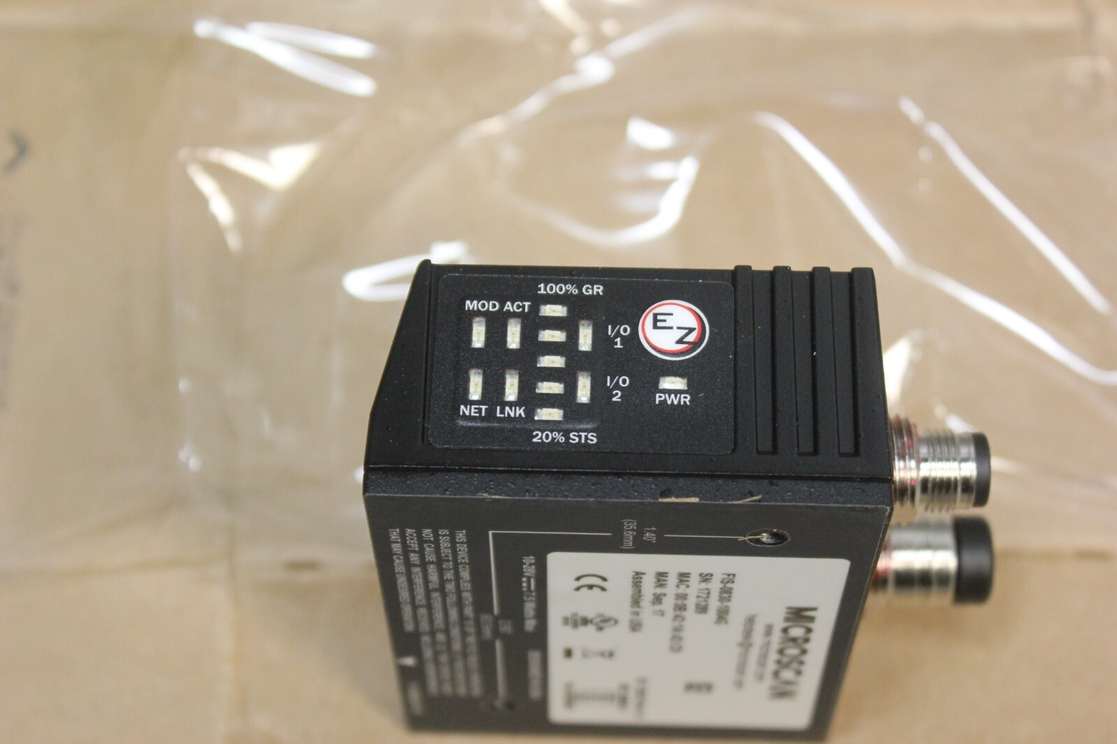 NEW MICROSCAN LASER BARCODE SCANNER QX-830 & FIS-0830-1004G
