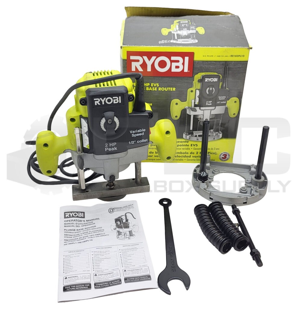NEW RYOBI RE180PL1G 2 PEAK HP EVS PLUNGE BASE ROUTER