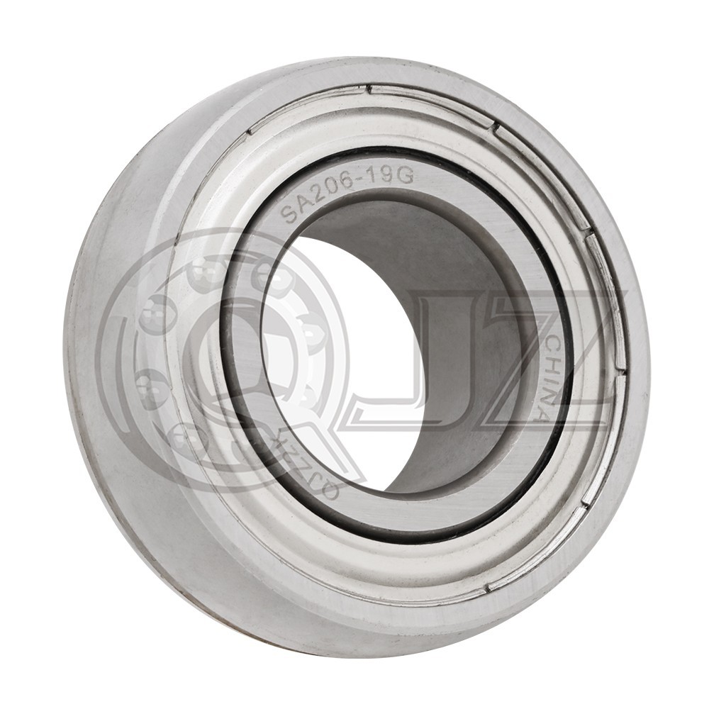 [Qty.2] SAPFT206-19G 3-Bolt Pressed Steel Triangular Housing, 1-3/16 in Bore ID