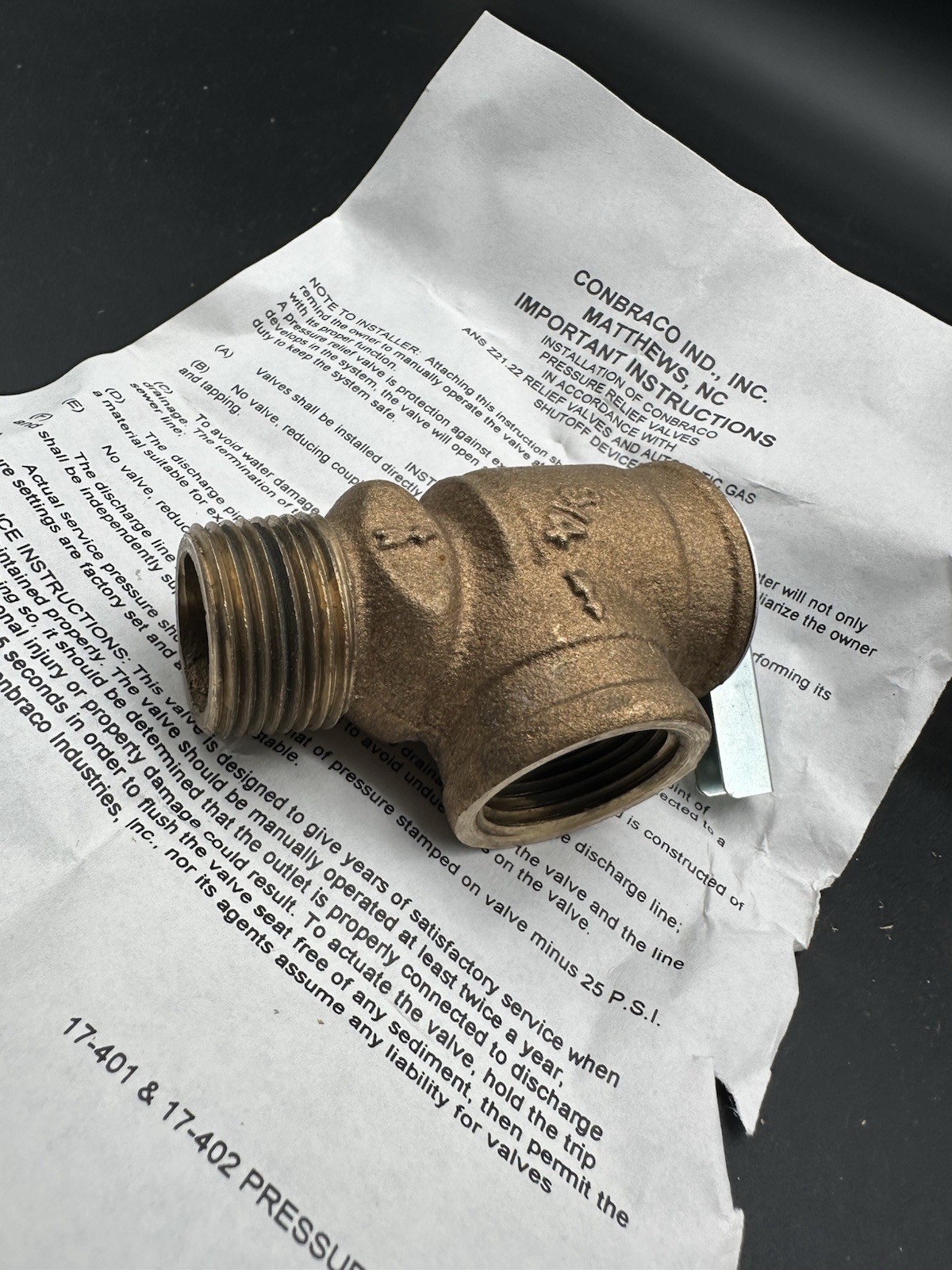 17-402-04 Conbraco Relief Valve 3/4″ 150psi 20,000 BTU/ Hr New Old Stock