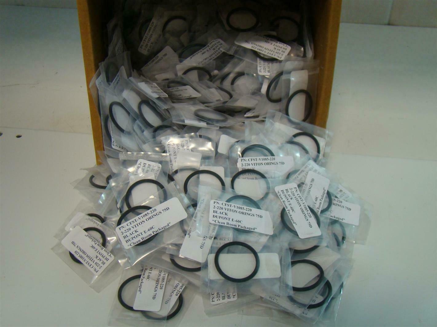 BULK CASE – Swagelok Viton Black Orings Dupont E-60C “Clean Room Packaged” 75D 2