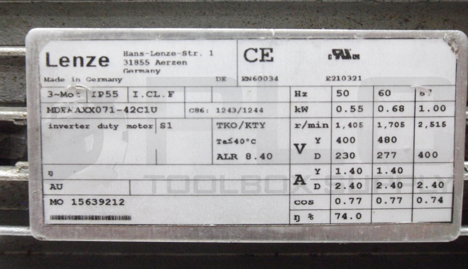 NEW LENZE MDEMAXX071-42C1U MOTOR 1KW 2515RPM