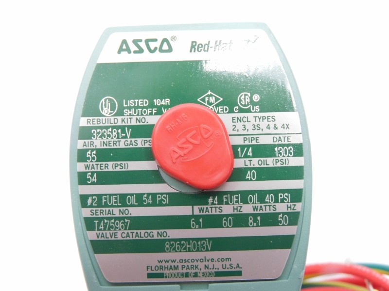 ASCO 8262H013V 110/120V 54PSI 1/4″ NSMP