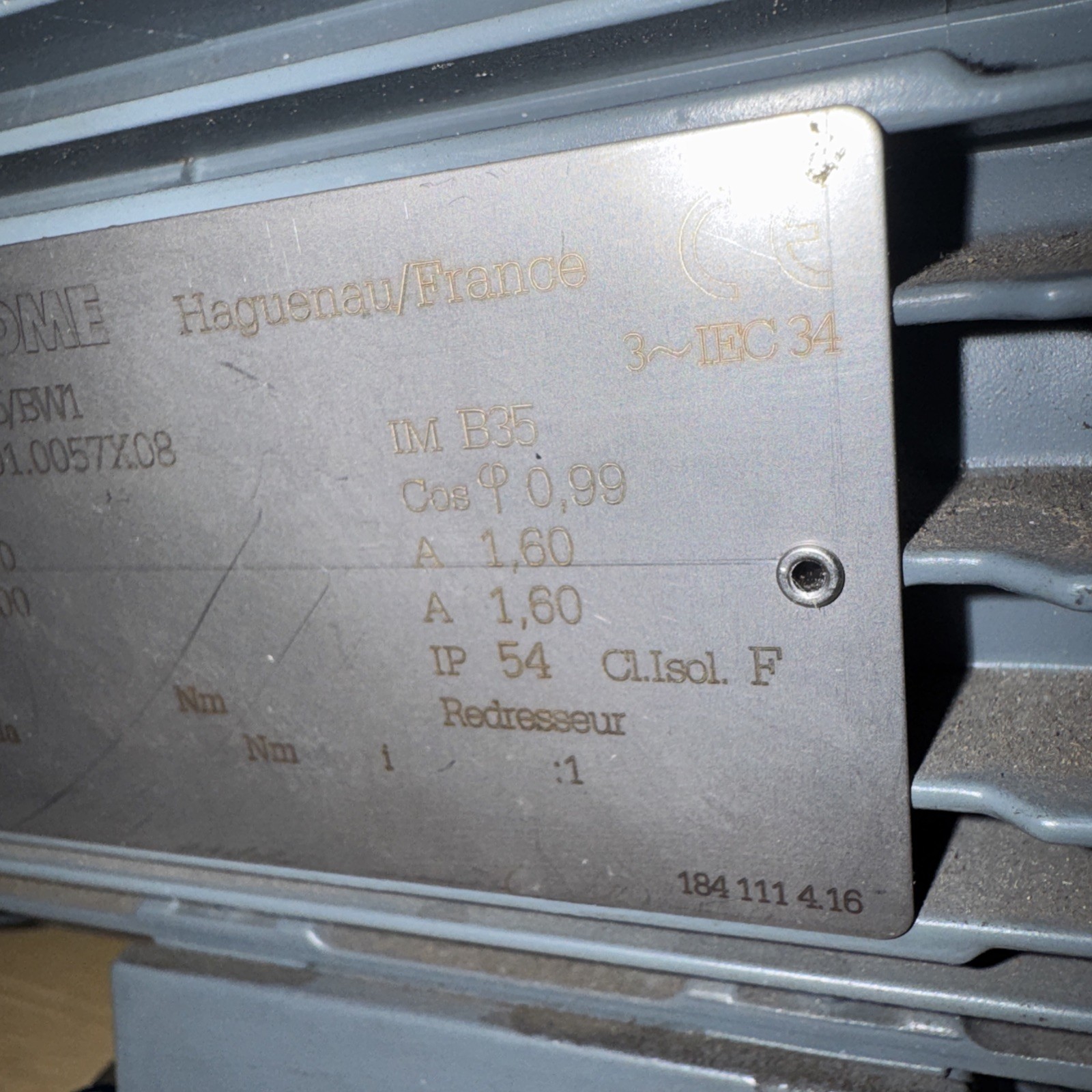 SEW DT80K-F4/MM05/BW1 F5.148.1055/01 Motor Pump 3ph 0.55kw 280-1400RPM 380-500V