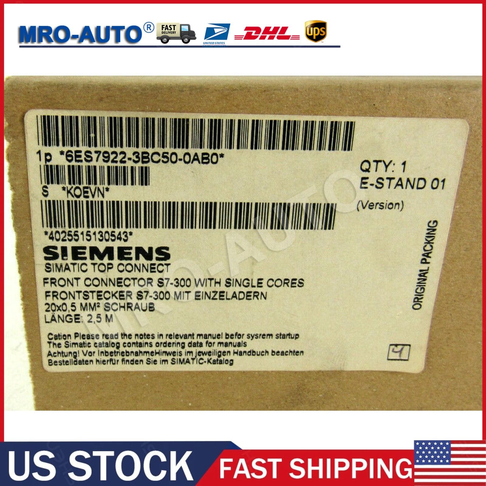 New Siemens Simatic S7 SITOP Connection 6ES7922-3BC50-0AB0 6ES79223BC500AB0