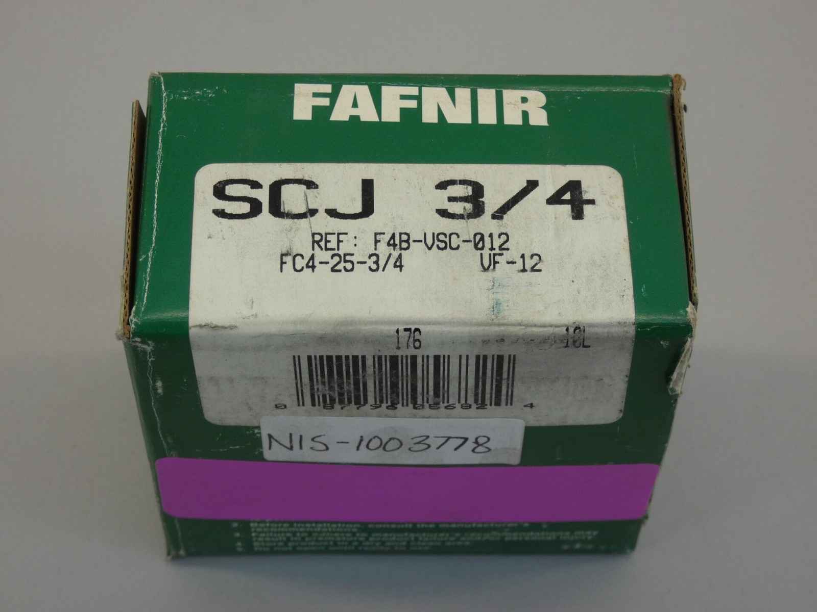Fafnir SCJ 3/4 Bearing 3/4 inch ID Ball Flanged Four Bolt Set Screw Locking C…