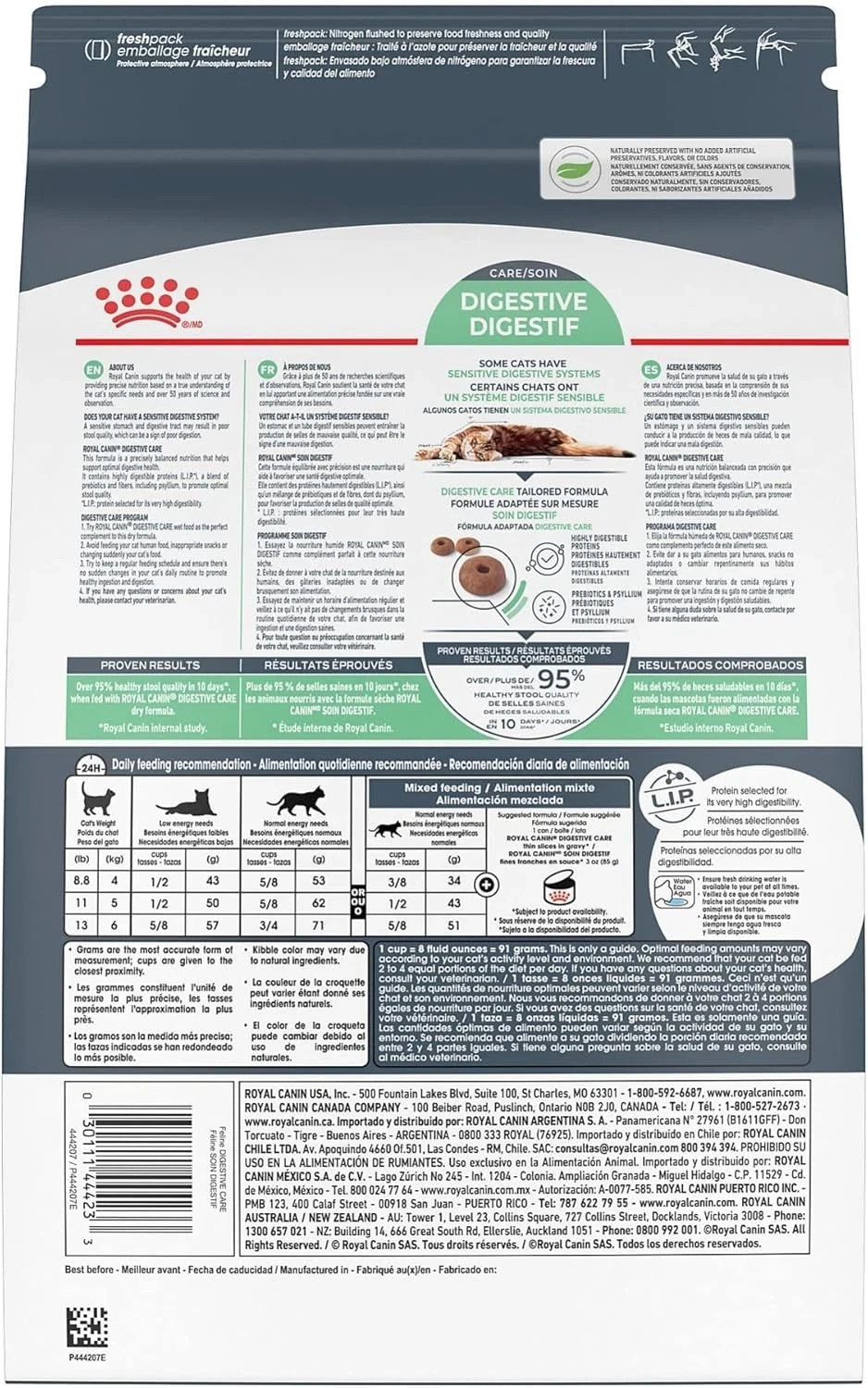 Royal Canin Feline Care Nutrition Digestive Care Adult Dry Cat Food, 12 Lb