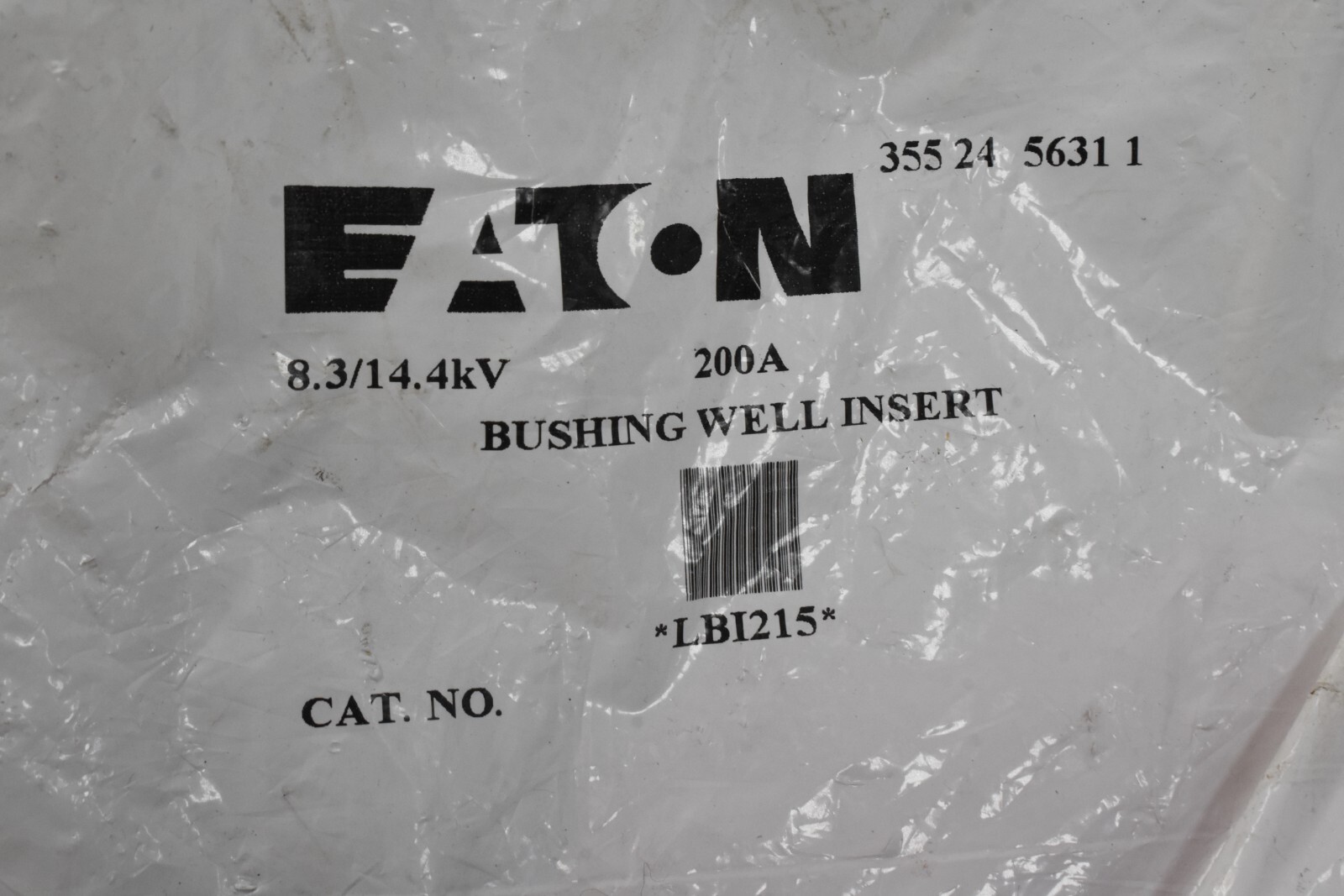 Eaton LB1215 Bushing Well Insert 200 AMP 8.3/14.4KV Red Eaton LBI215