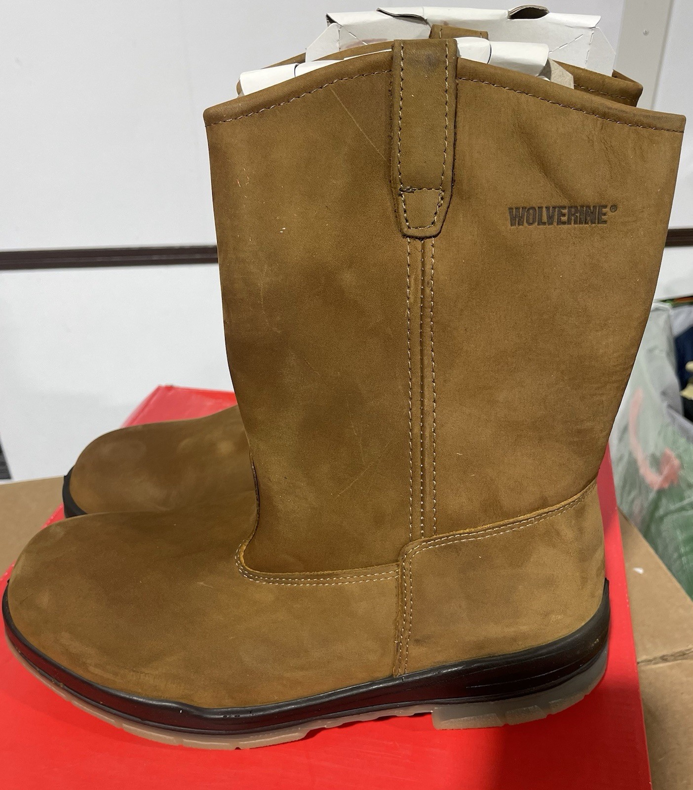 Wolverine Men’s Steel Toe W03258 DuraShocks Wellington Stone 8.5 EW New