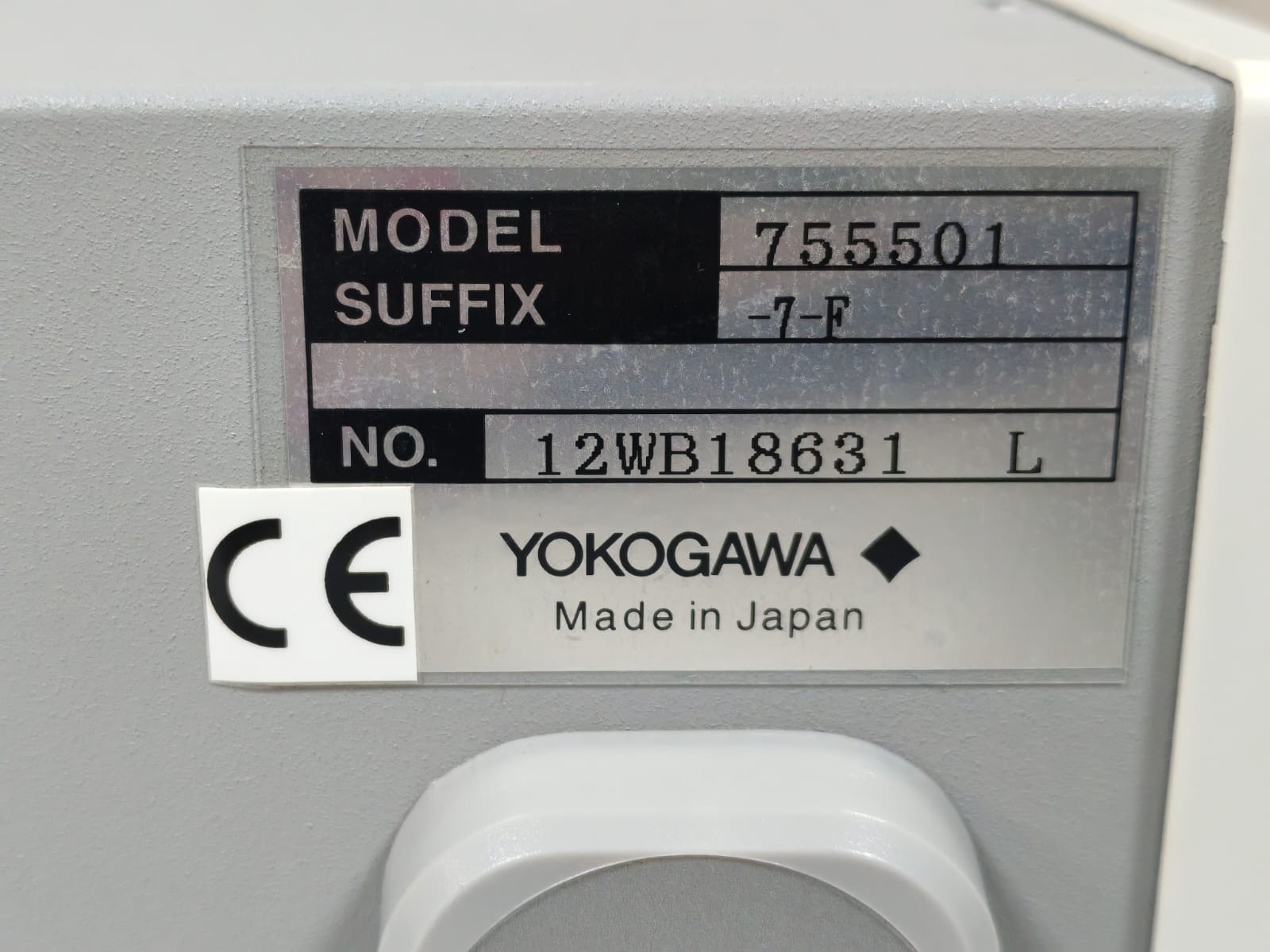 YOKOGAWA 7555 / 755501 -7-F 12WB18631 L DIGITAL MULTIMETER UNIT 230V