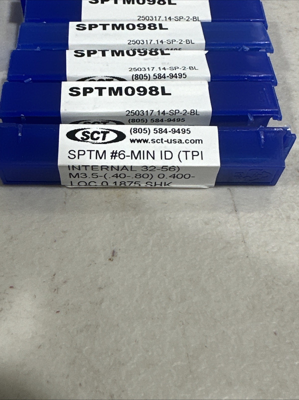 10- SCIENTIFIC CUTTING TOOLS SPTM098L Thread Mill,#6-32-64,Carbide 4PEH9