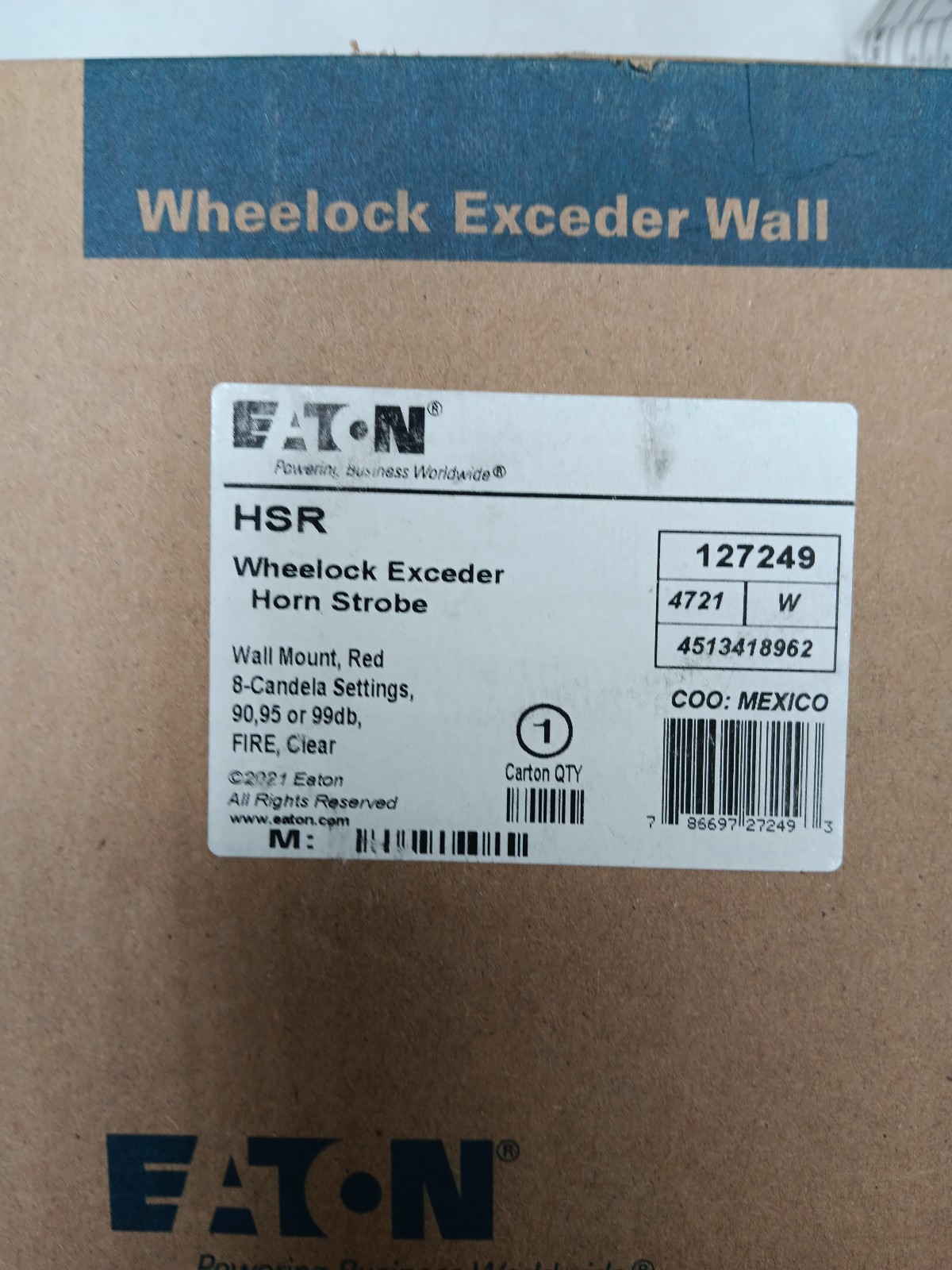 SYSTEM SENSOR ST Alarm Strobe *Wrong Box*