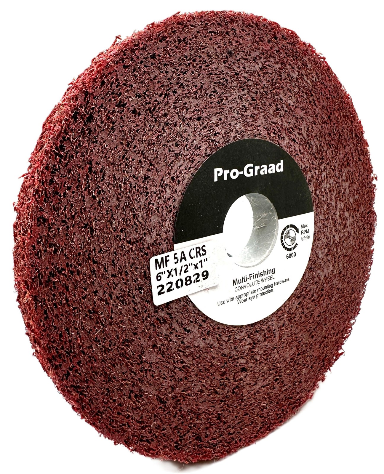 Pro-Graad Metal Finishing Wheel – Aluminum Oxide – Maroon Metal Finish…