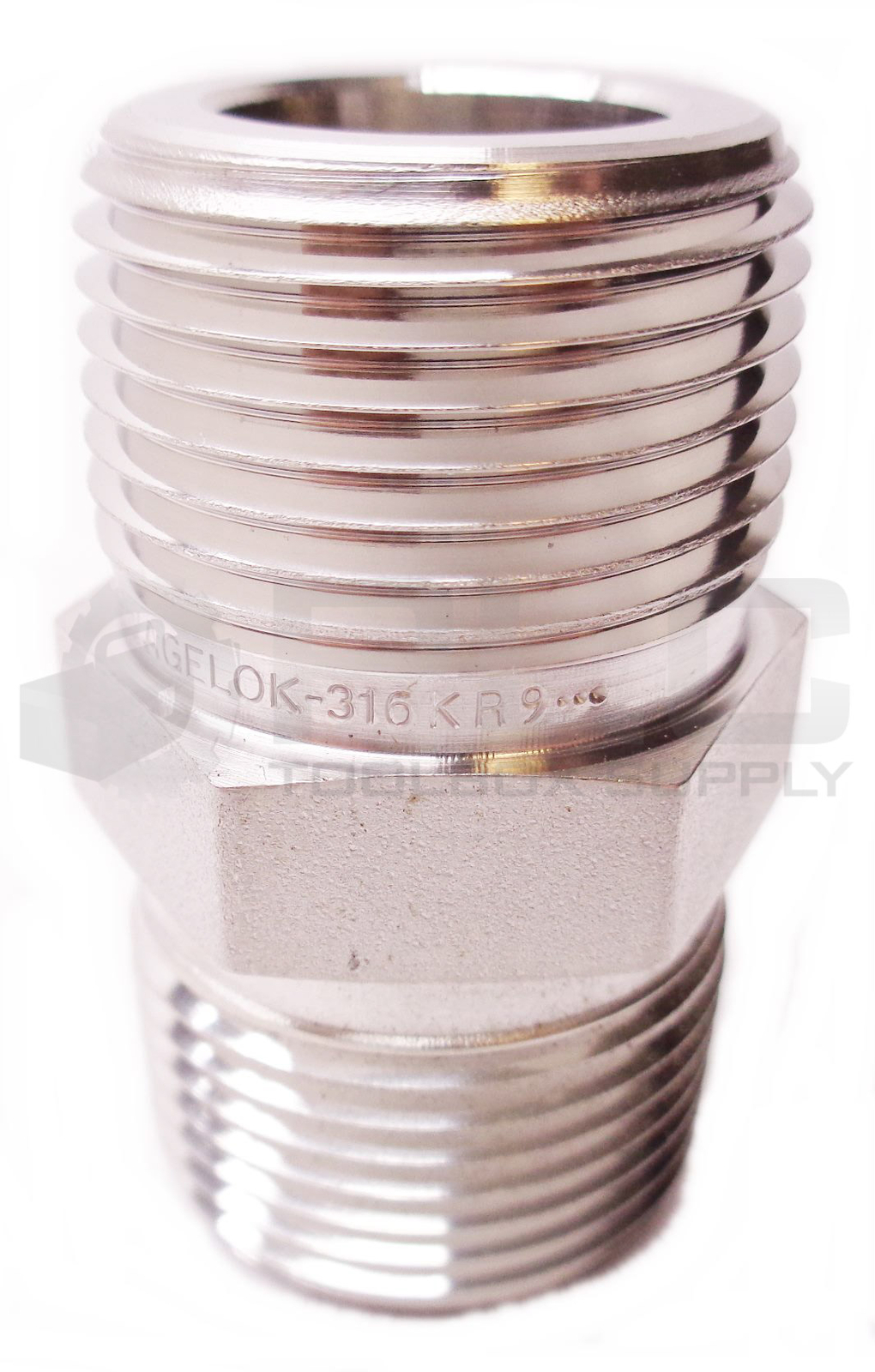 LOT OF 3 NEW SWAGELOCK 316KR9 HYDRAULIC FITTINGS 5/8″ID X 1″ OD 1-7/8″ LONG