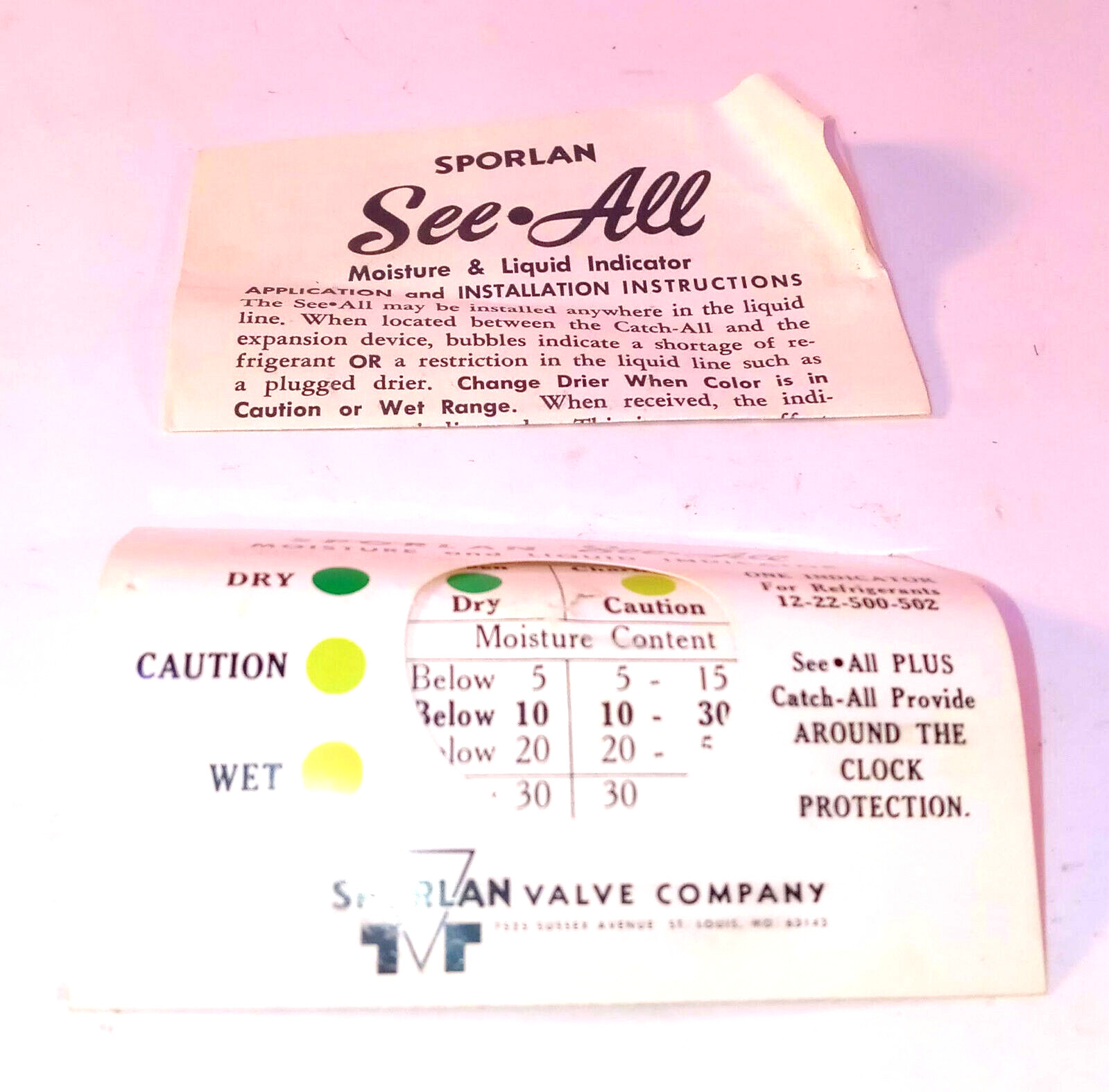 1 NEW SEE ALL SA-14U 1/2″ SAE MOISTURE AND LIQUID INDICATOR NIB ***MAKE OFFER***