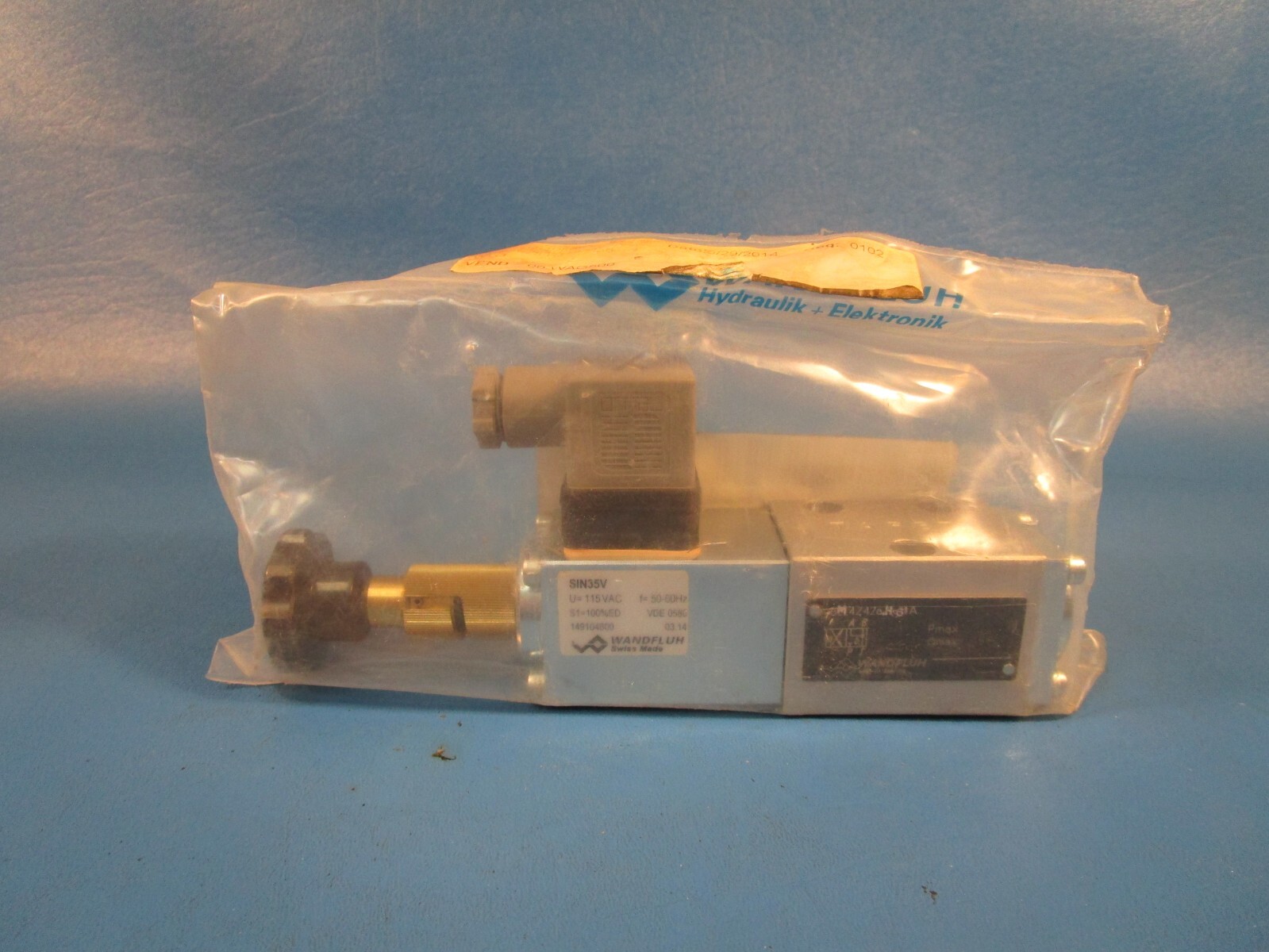 WANDFLUH BM4Z42A-R115/H36, Solenoid Valve 115vac