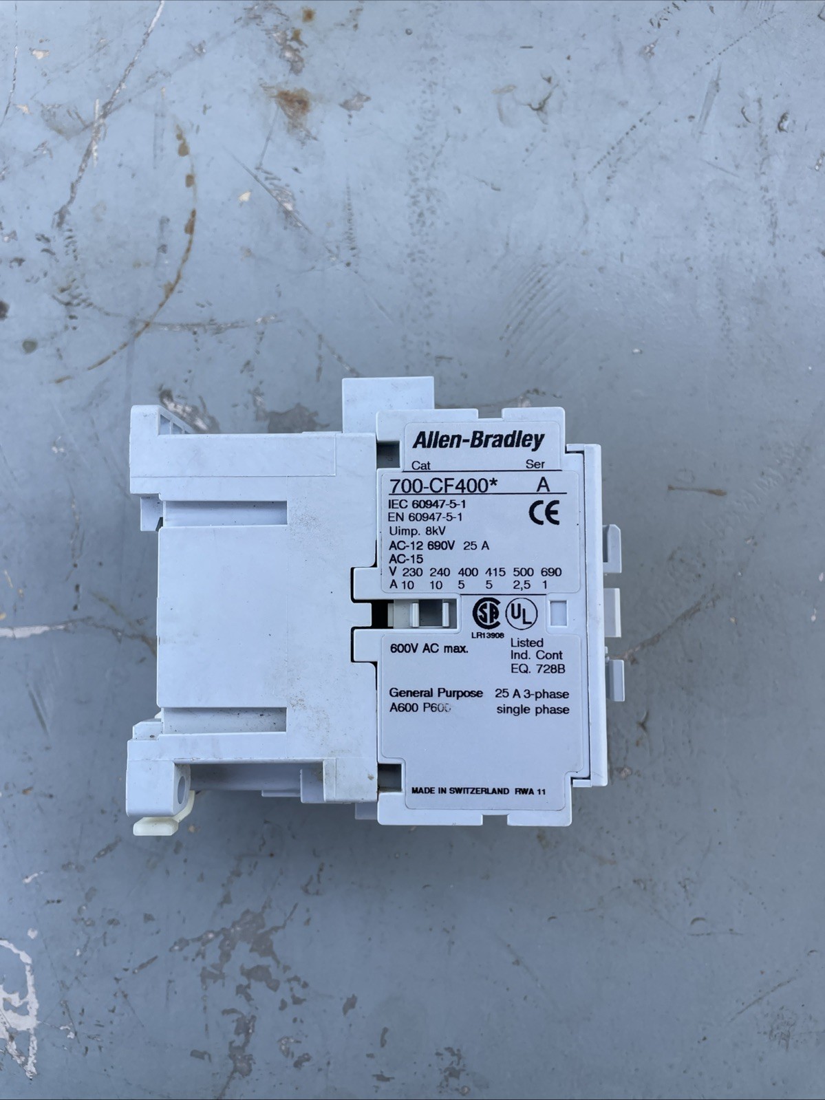 Allen Bradley 700-CF400* Control Relay 110V -120V USED