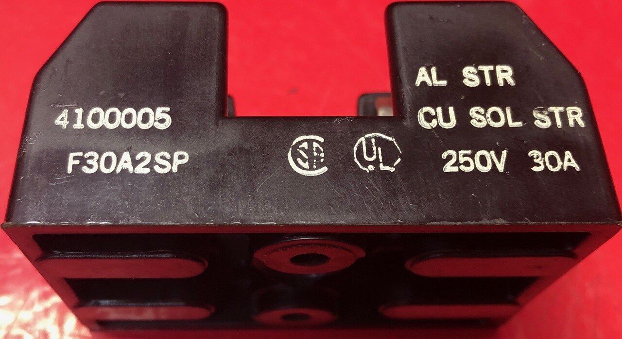 Marathon Special Products F30ASP Fuse Block 4100005 30A 2 Pole 250V