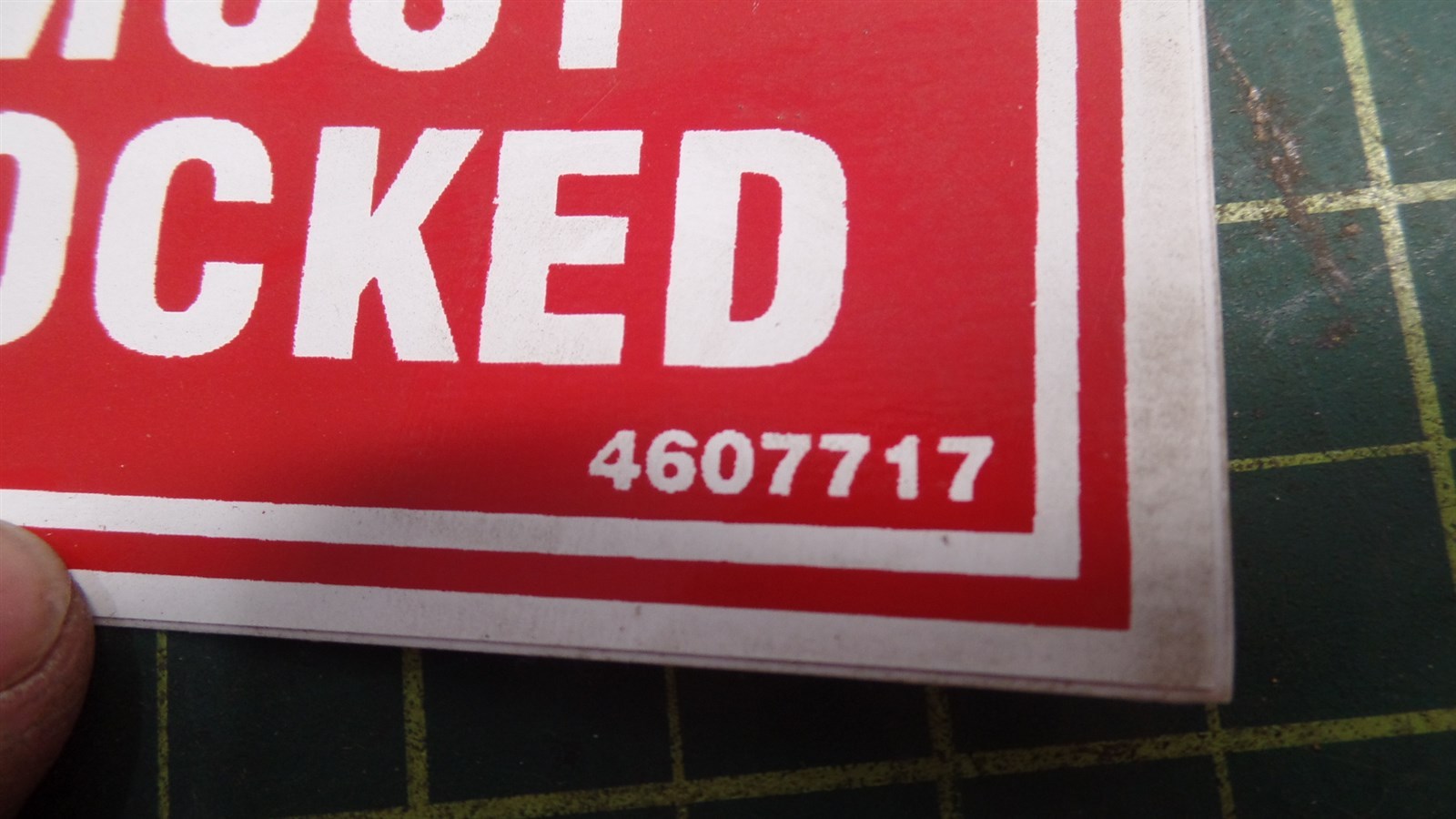 GENUINE TROJAN O&K 10460771700 SUSPENDED LOADS DECAL 4607717, TEREX 10-460771700