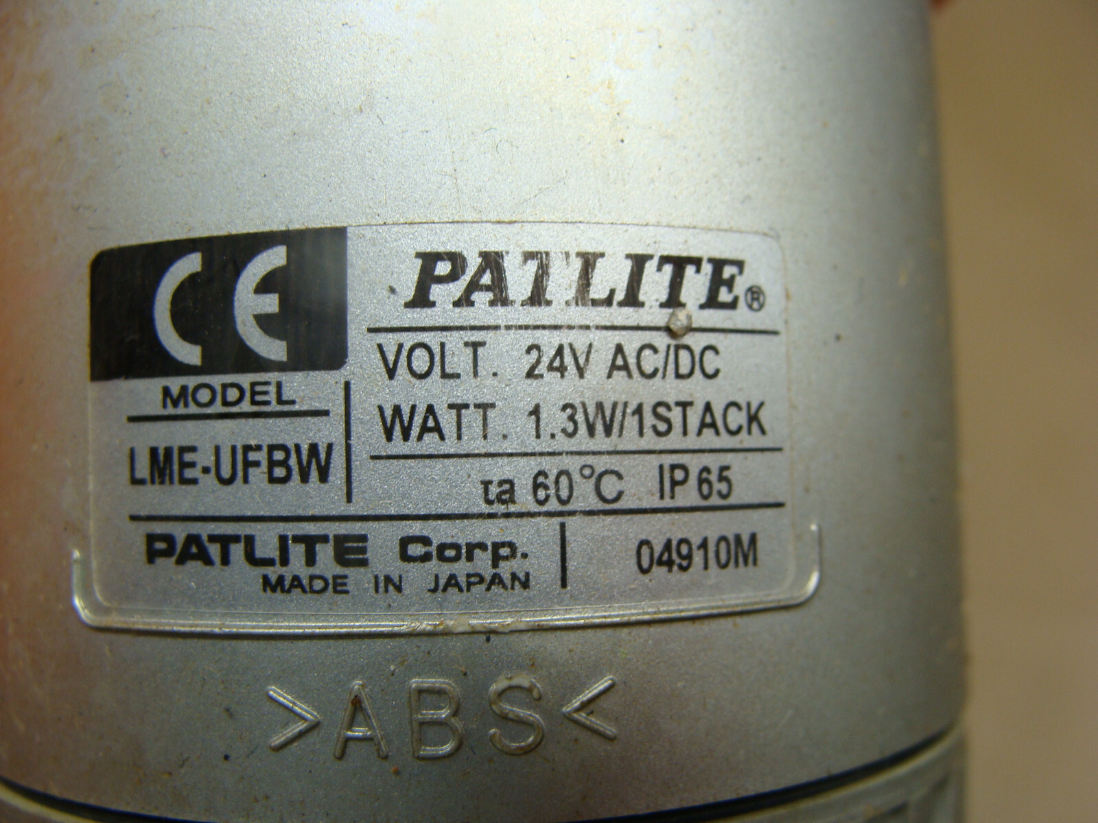 PATLITE LME-UFBW SIGNAL LIGHT STACK / TOWER RED, AMBER & GREEN 24V AC/DC
