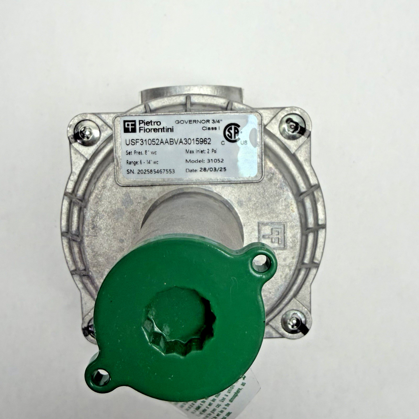 F31052-2BS VL CAP GAS REGULATOR 3/4″ In. NPT ALUMINUM BLACK SPRING