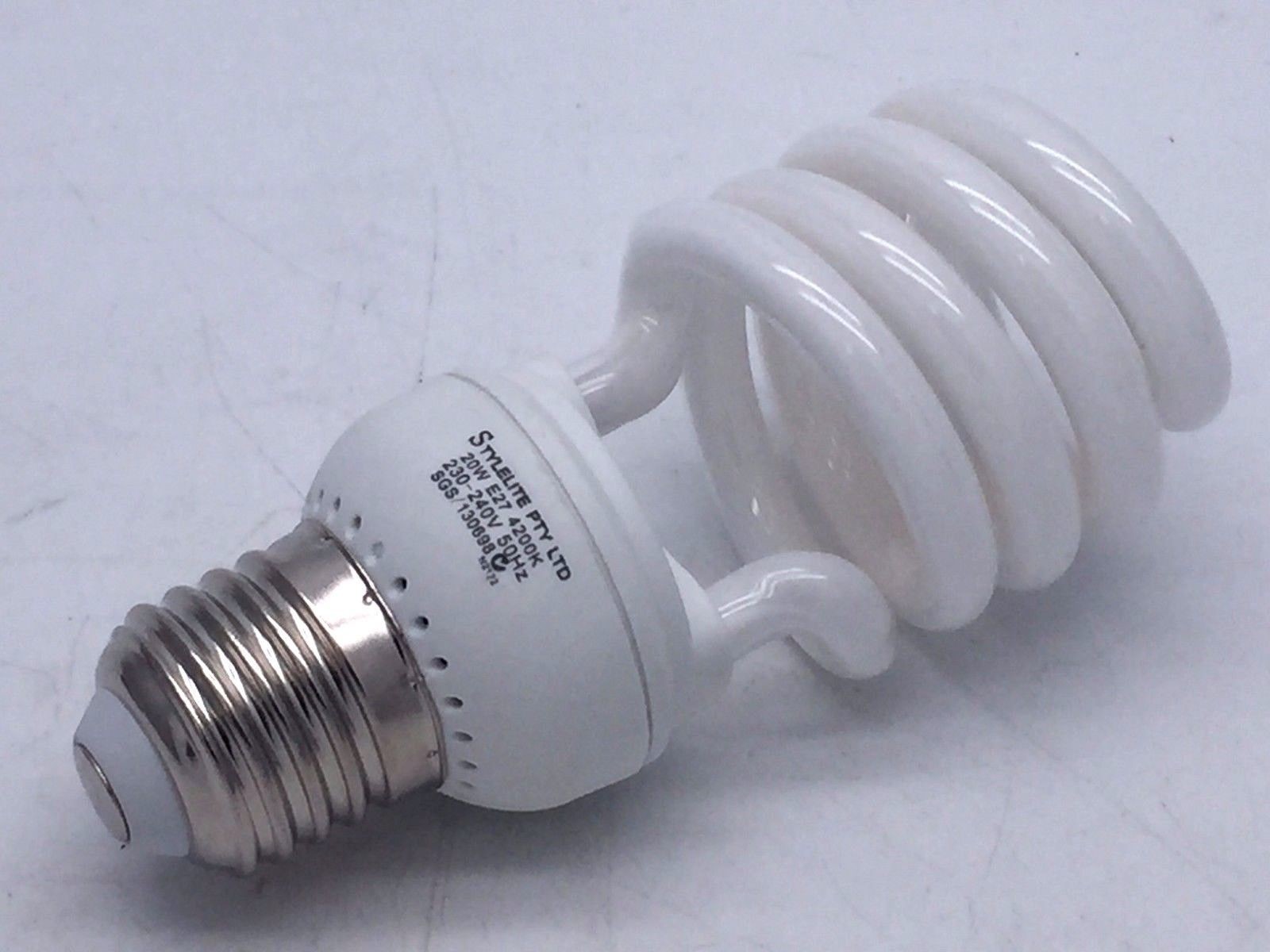 Stylelite STY420WWES Spiral 20W 4200K E27 230-240V Lamp Cool White SGS x4
