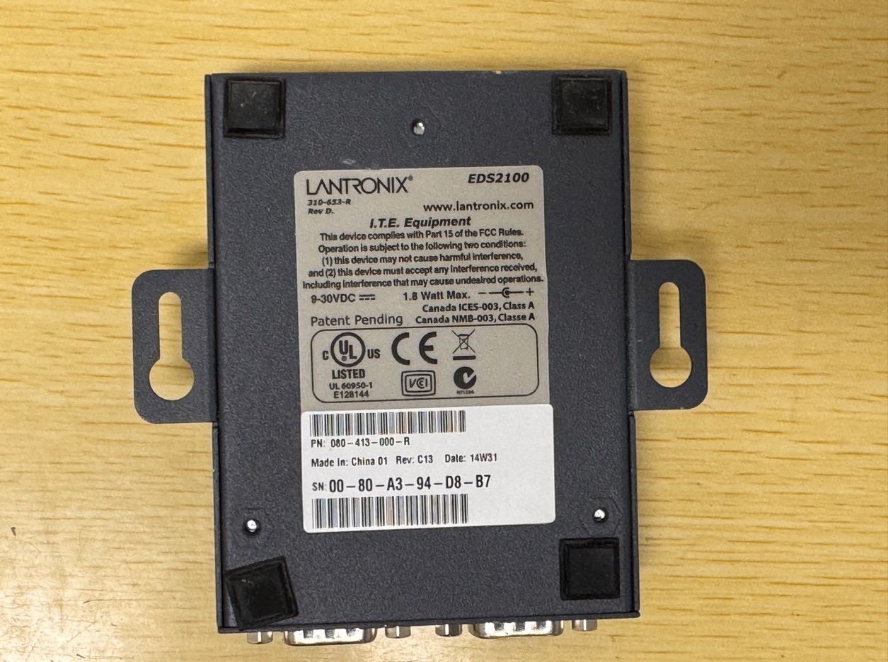 Lantronix EDS2100 External Device Server RS232/RS485 to Ethernet 080-413-000-R