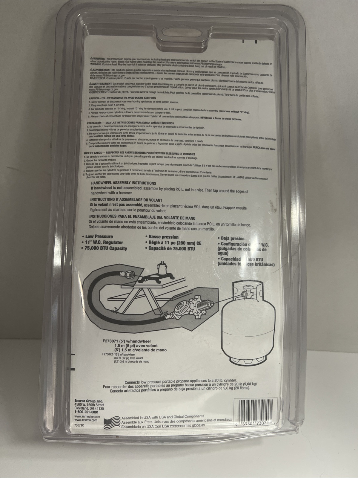 Mr. Heater 5 ft. L Propane Hose and Regulator Assembly F273071