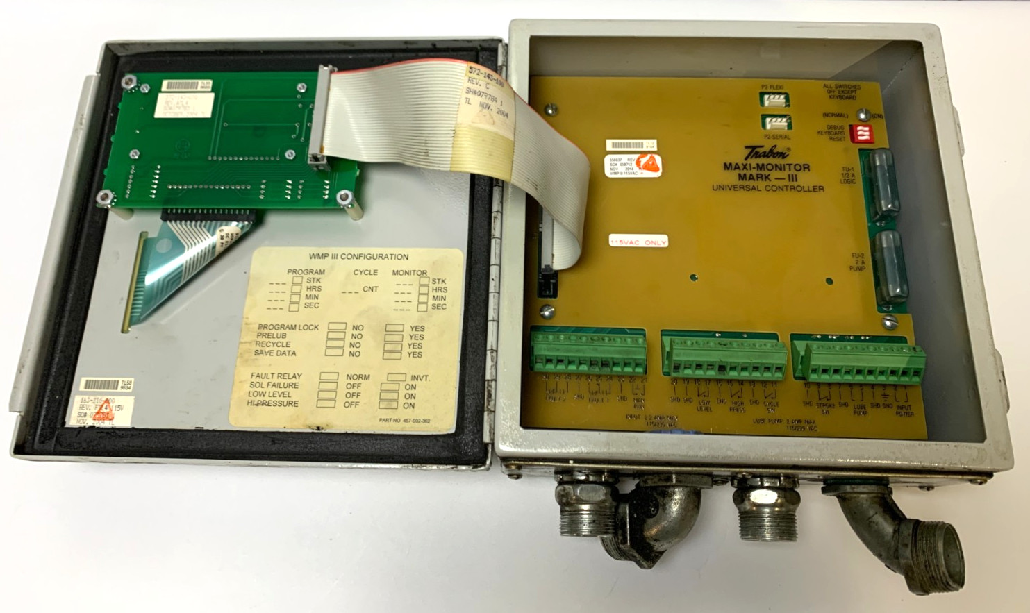 Trabon Maxi-Monitor Mark-III Universal Controller 163-310-000 115VAC