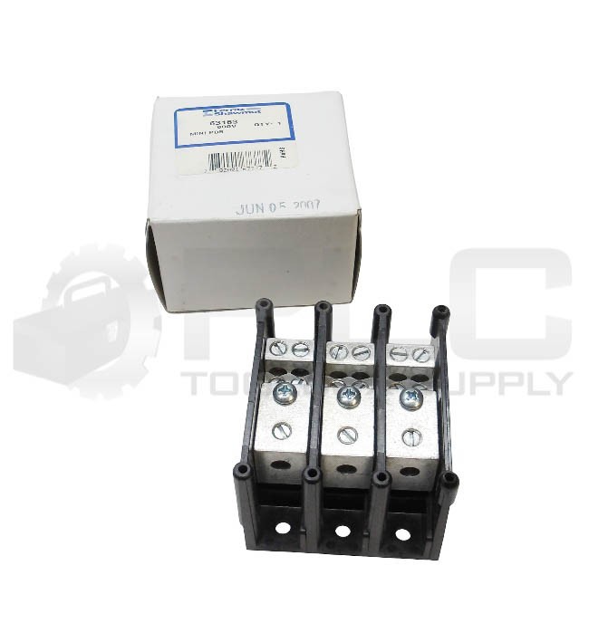 NEW FERRAZ SHAWMUT 63163 POWER DISTRIBUTION BLOCK 3P 600V