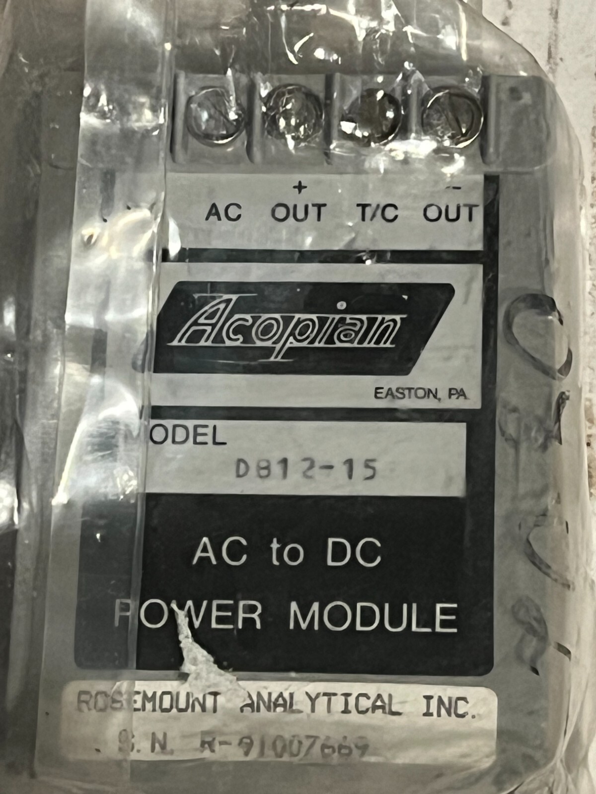 acopian db12-15 nos no packaging