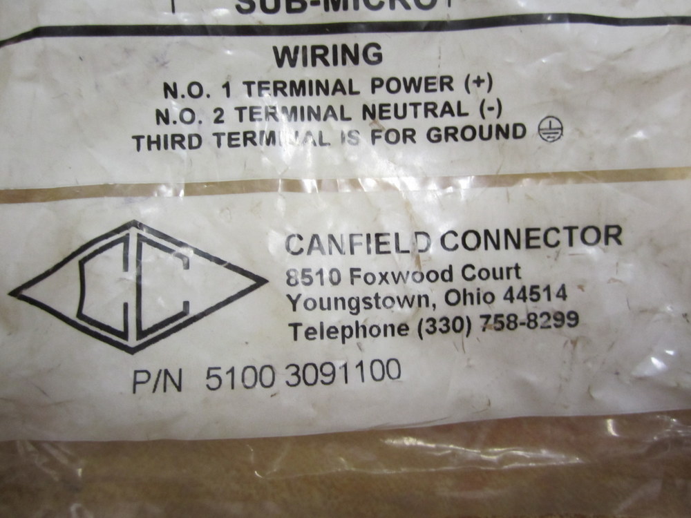 Canfield Connector 5100 3091100 Solenoid Connector ISO