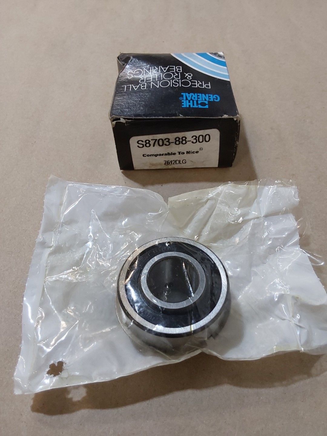 The General S8703-88-300, Deep Groove Ball Bearing, 20mmX35mmX45mm (7612DLG)