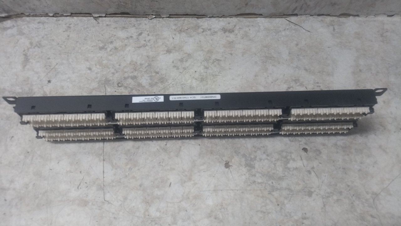 Panduit DP485E88TGY 19 In Overall Width 3-1/2 In Overall H 48 Port Patch Panel