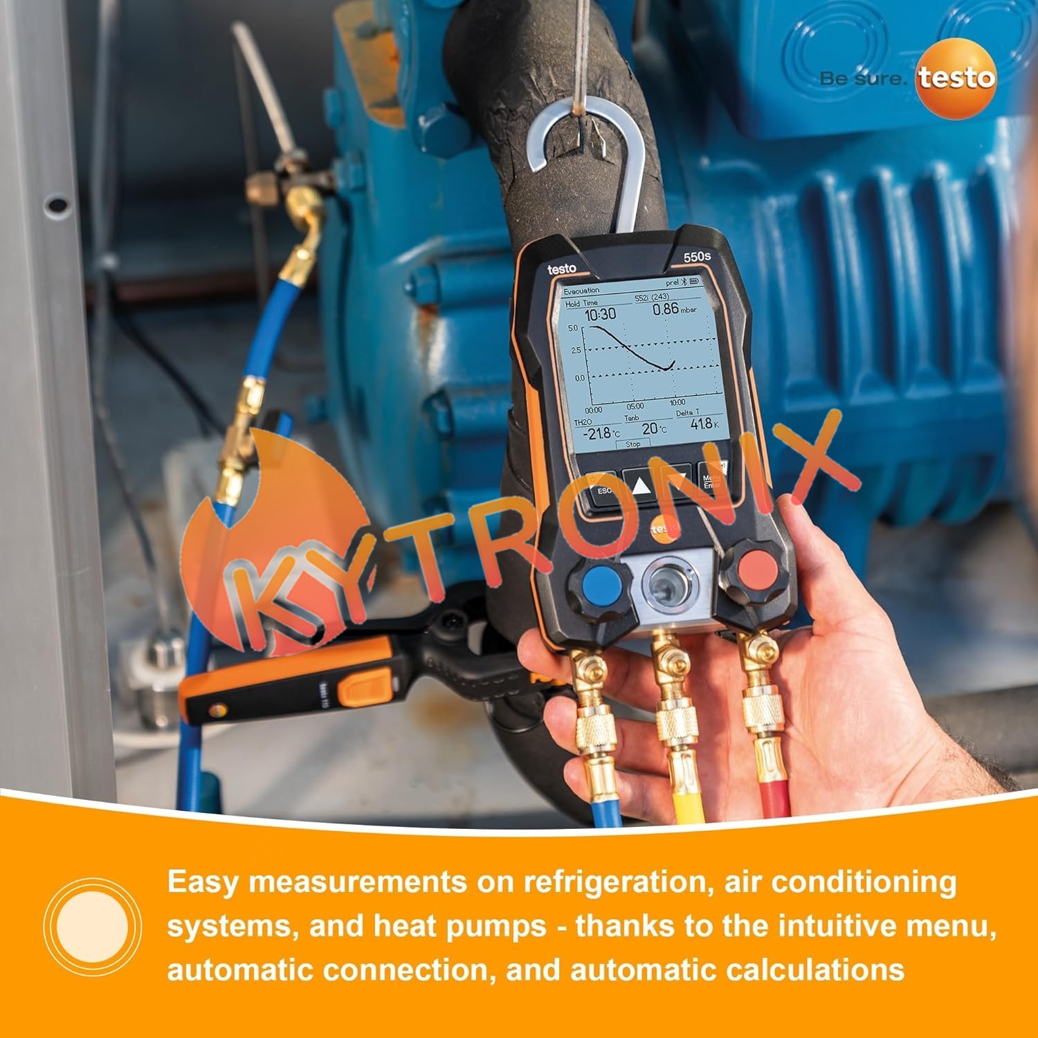 Testo 550s SMART KIT 2-Valve Digital Manifold/Wireless Temp Probe