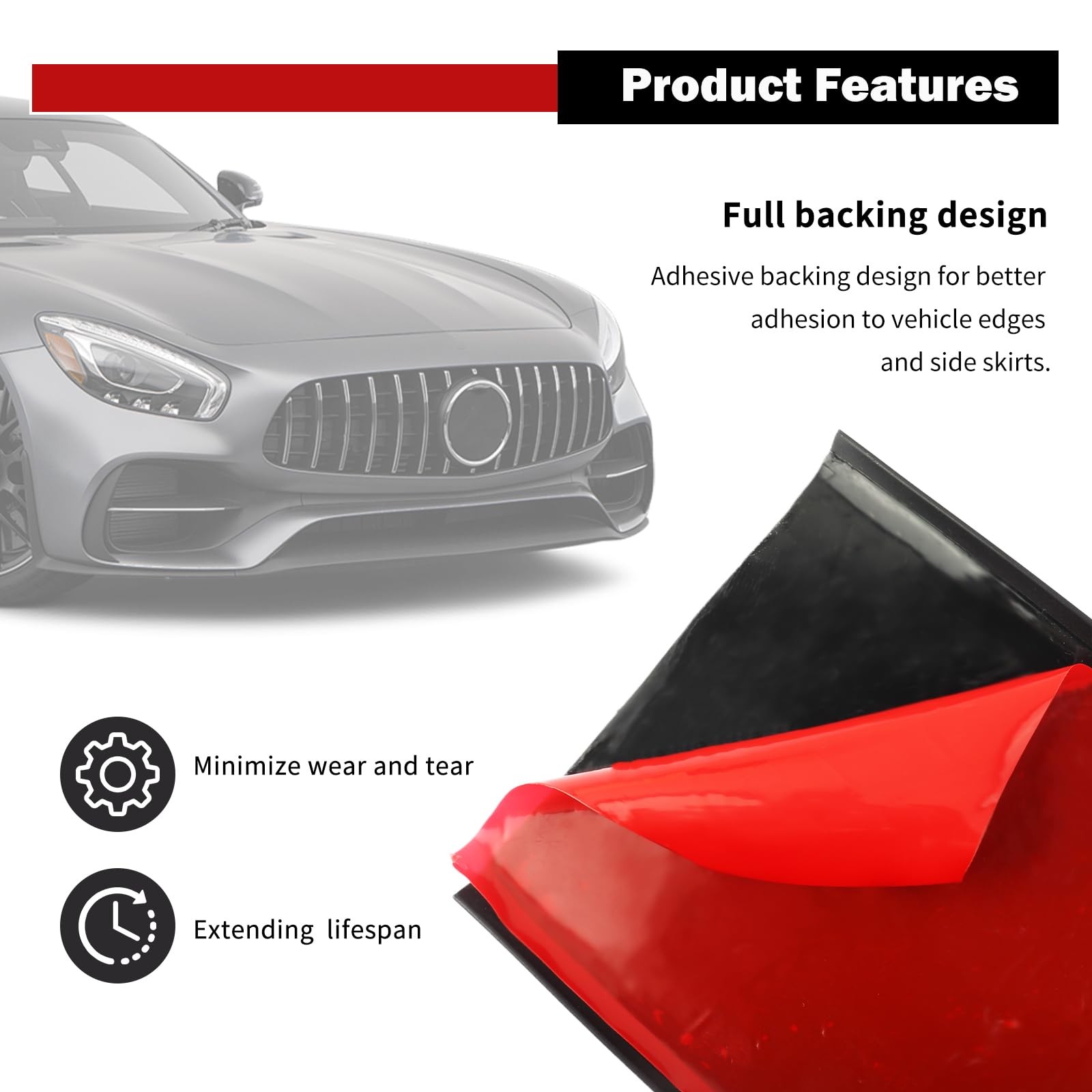 Universal Side Skirts for Cars,16.4 ft*3.15 in SelfAdhesive Car Bumper Guard …