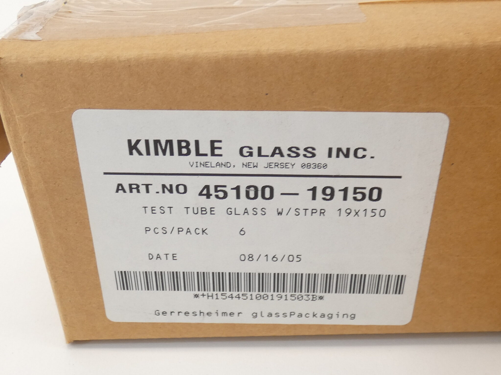 *Lot of 23* Kimble 45100-19150 KIMAX Glass Test Tube w/ Stopper 19 x 150mm 26…