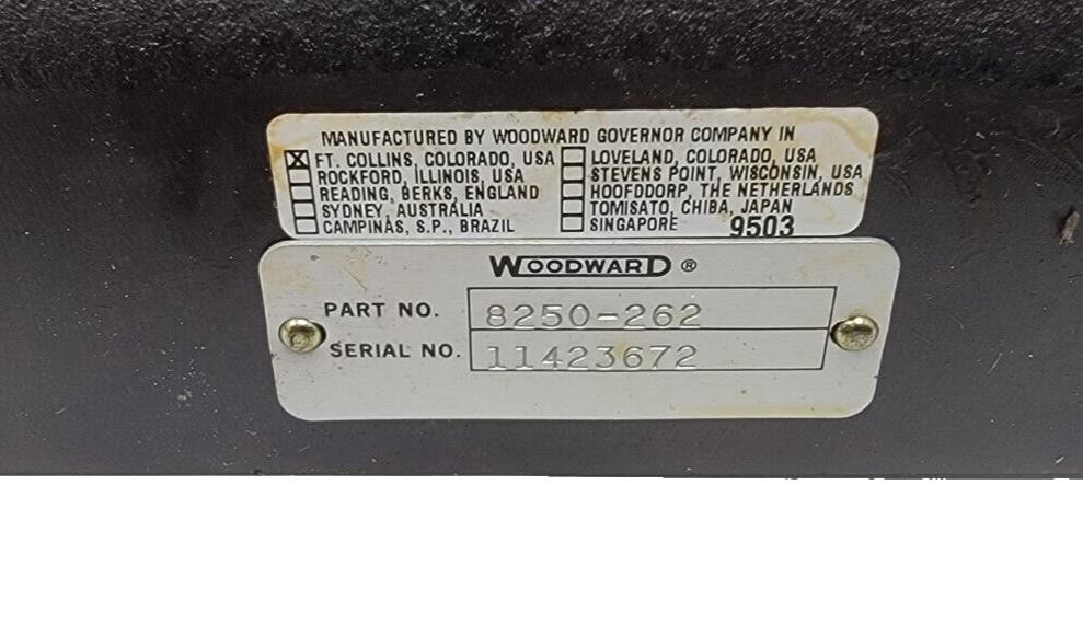 Woodward Governor Feedwater Turbine 8250-262