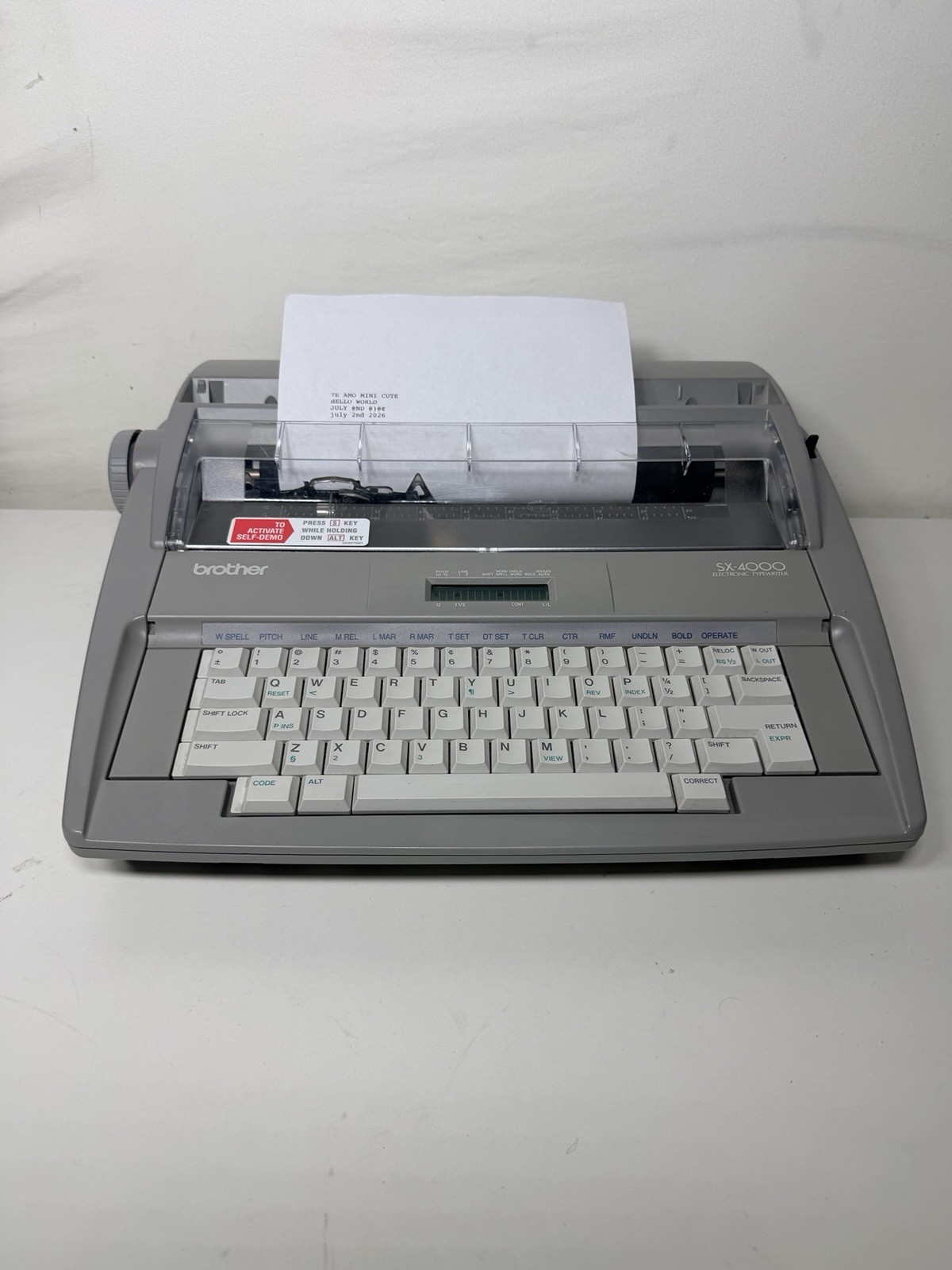 Vintage Brother SX-4000 Electronic Typewriter Daisy Wheel Digital Display+Extras