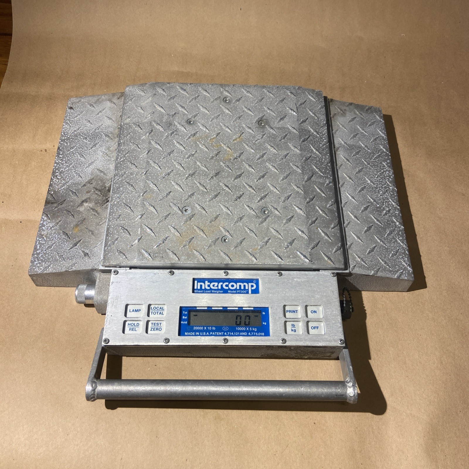 Intercomp Scale PT300 Wheel Load Electric Weighing 20,000 lb. Portable Aluminum