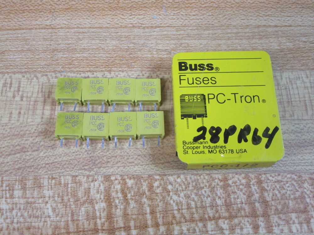 Buss PCC-1/2 Bussmann PC-Tron Fuse PCC12 (Pack of 8)