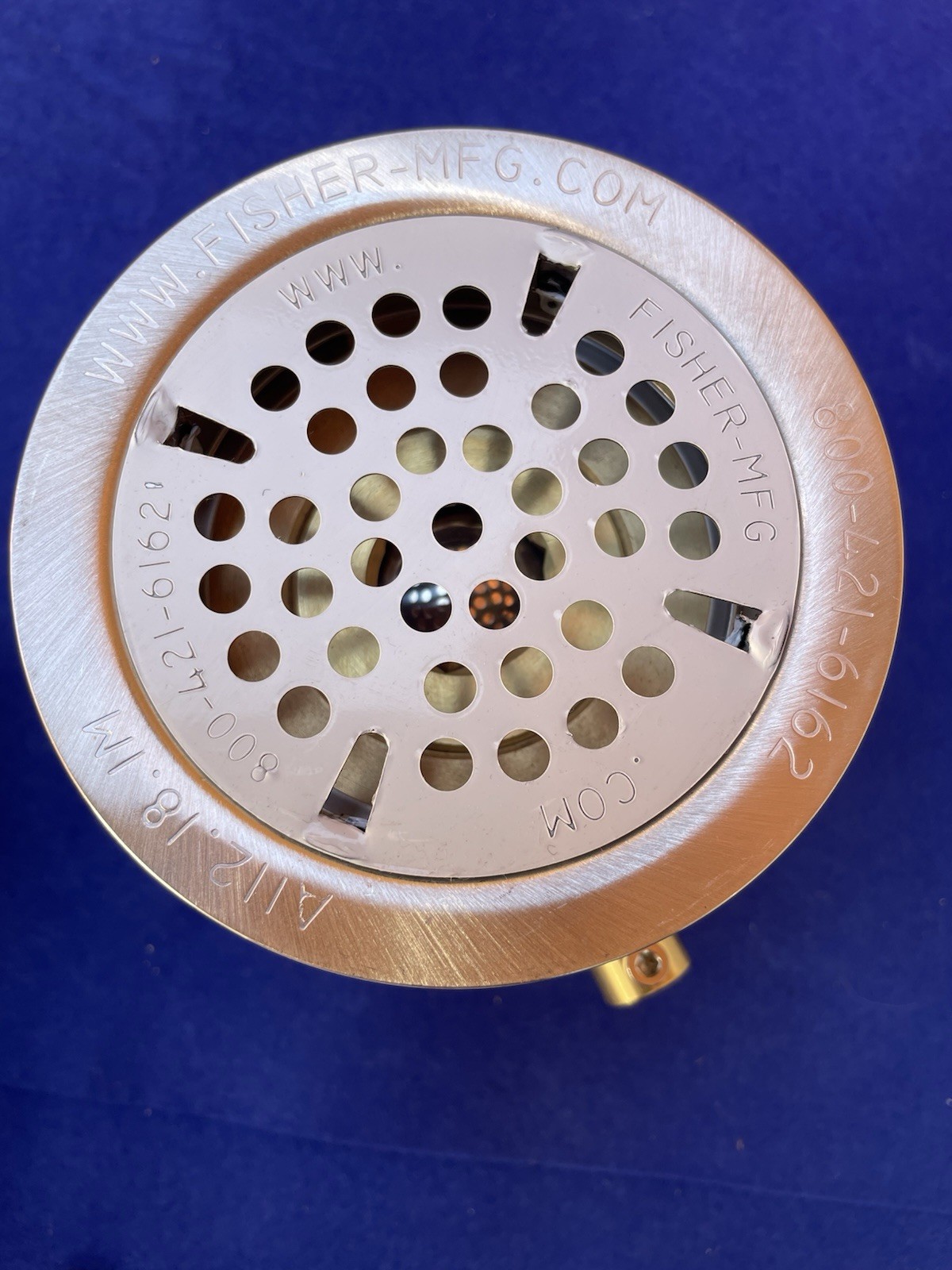 FISHER 22209 DRAINKING FLAT STRAINER IN BRASS 12 GPM 45.4 LPM ASME OEM PART