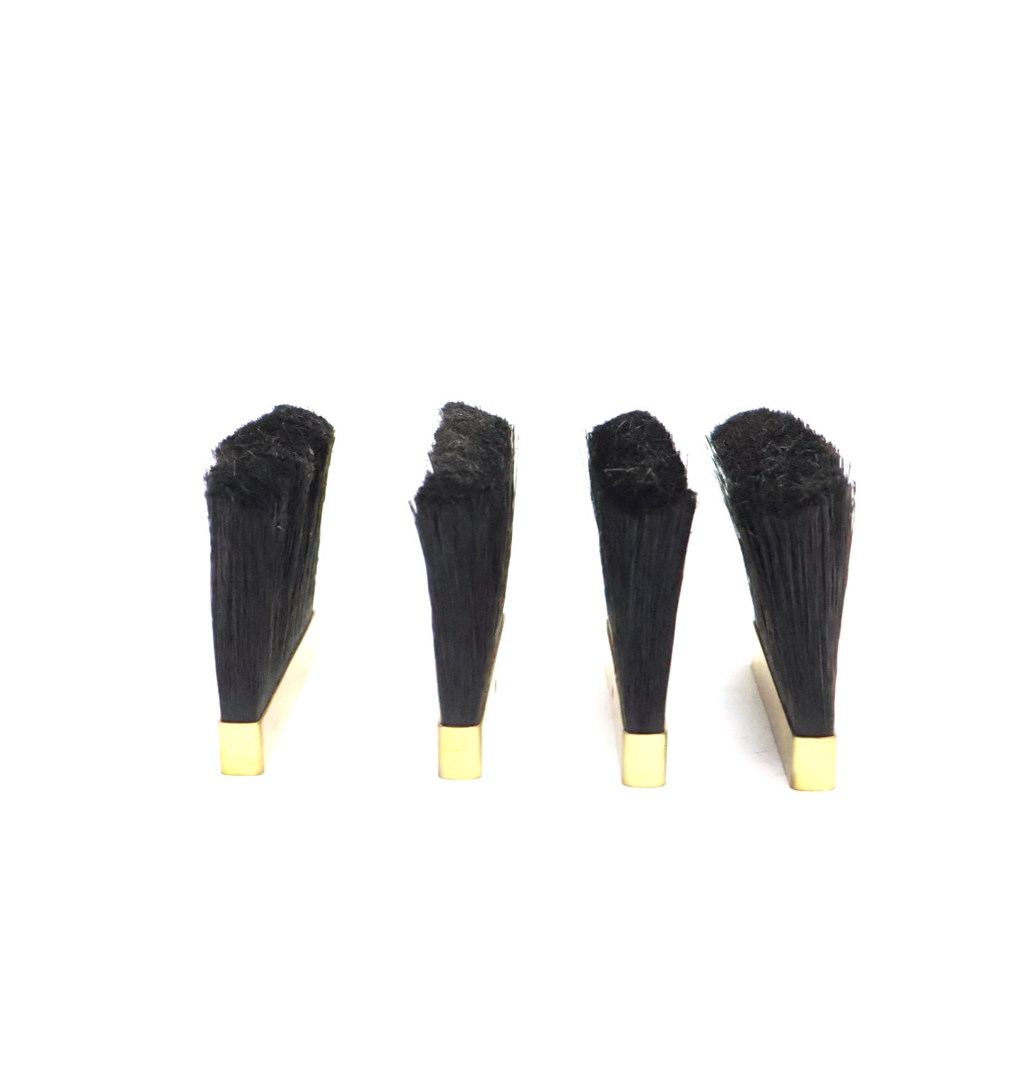 Lot of 4 Brass Carbon Fiber Tape Machine Brushes Length 2.9″ x 3.75″ High