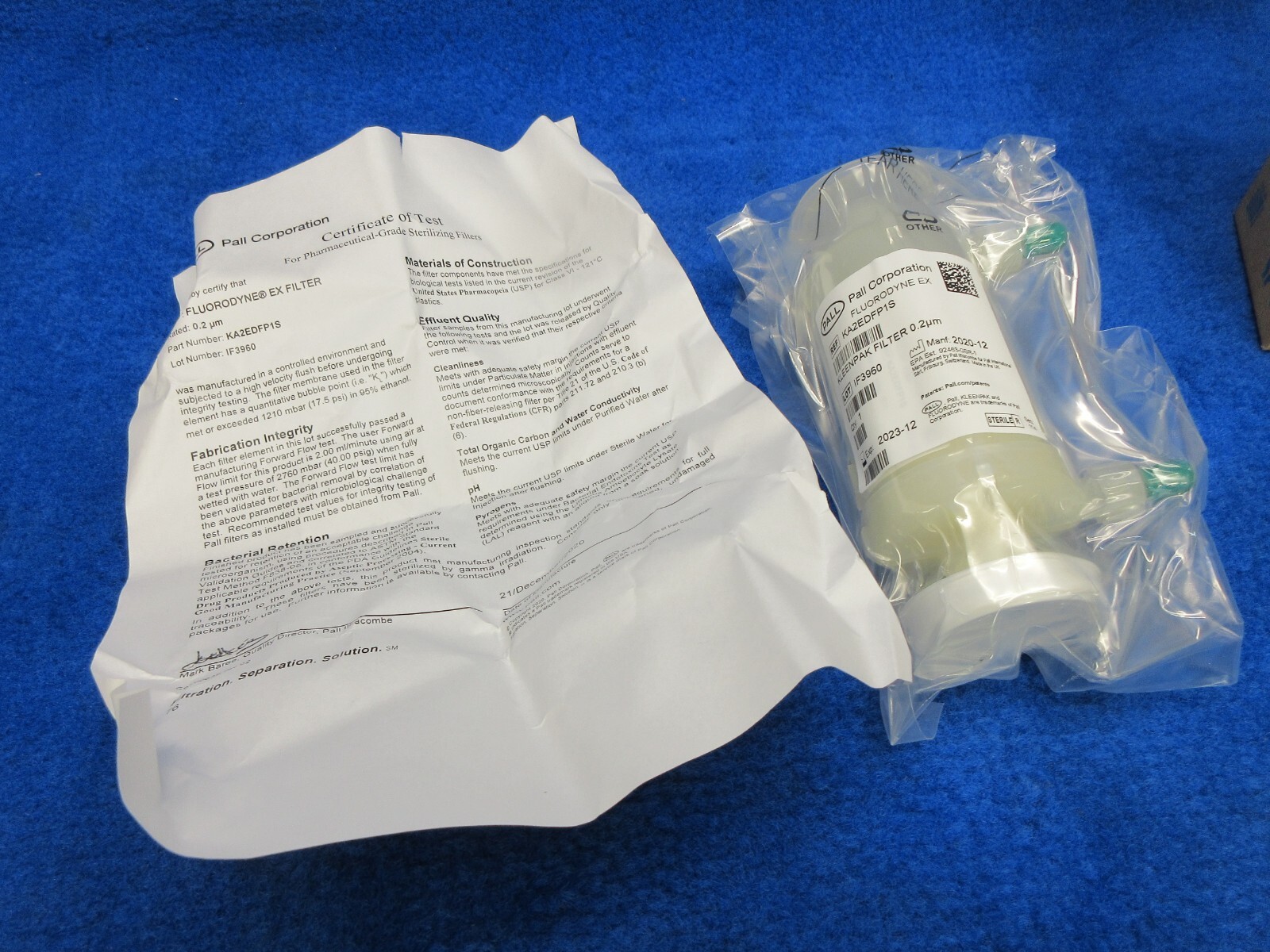 Pall Fluorodyne EX Kleenpak Filter KA2EDFP1S 0.2um, new open box, exp 2023-12