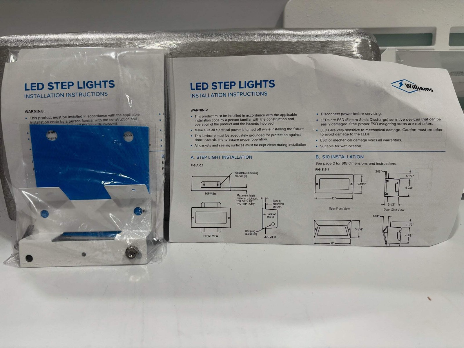 H.E. Williams LED S15-15″ Rectangular Step Light, Housing Included